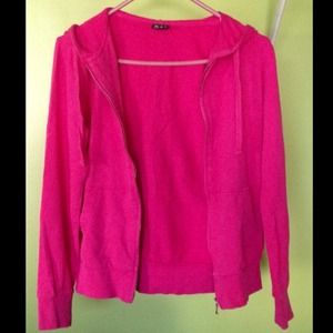 Zip-up pink hoodie