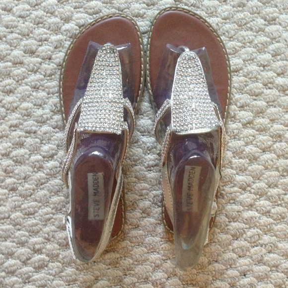 Steve Madden silver sandals