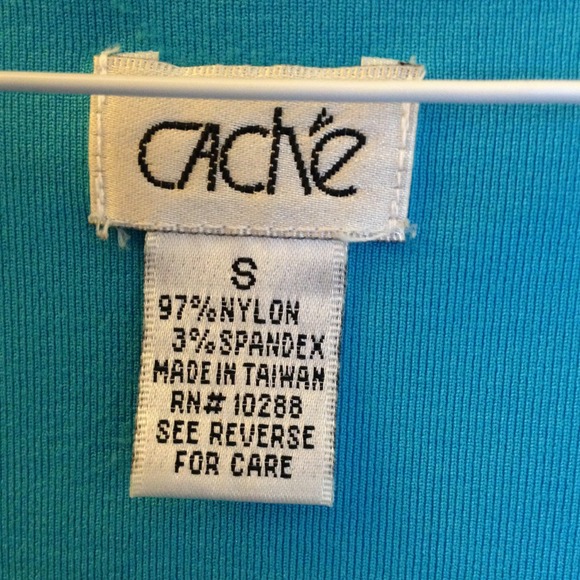 Cachè Teal Nylon Tank - Picture 2 of 3