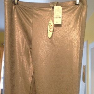 Shiny silver leggings