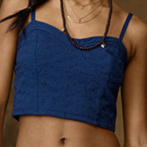 ❌SOLD❌ Top, Spaghetti-Strap Eyelet Bralette - Picture 1 of 3