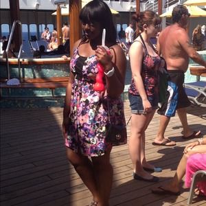 Colorful flower day dress