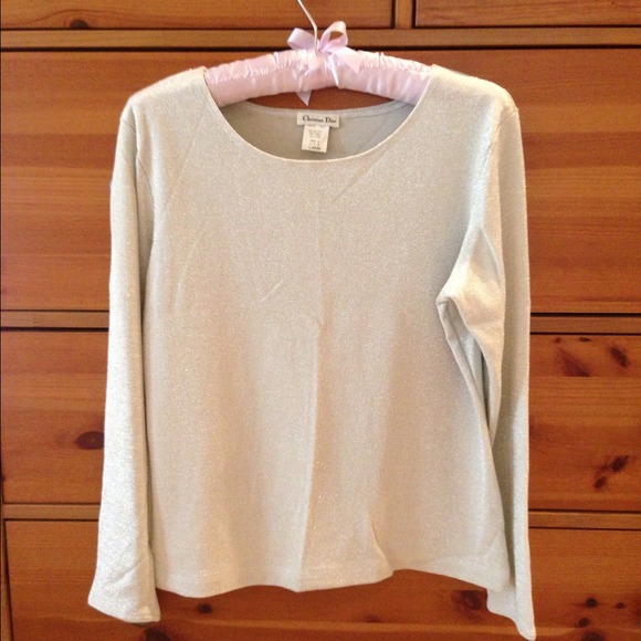 Christian Dior Metalic Silver Lurex Top - Picture 1 of 4