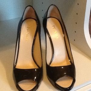 Prada patent leather pumps
