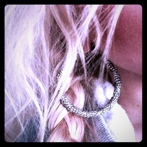 Beaded boho hoop earrings never wore