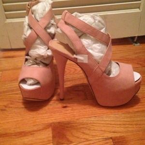 Gorgeous Blush suede heels