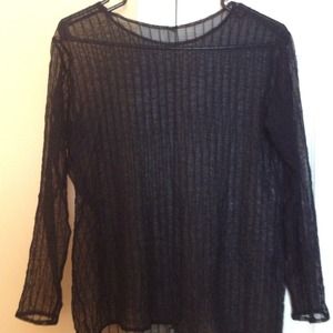 Sheer black top