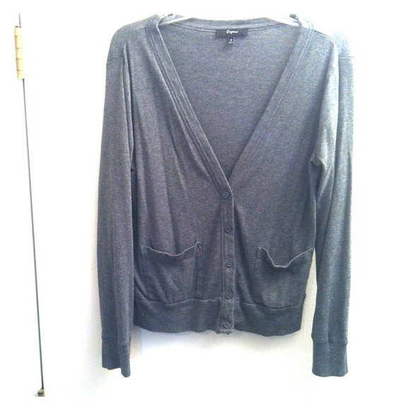 Gray Cotton Cardigan