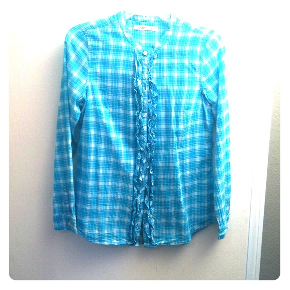 Bright Blue Gingham Button Down