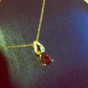 Garnet and diamond necklace