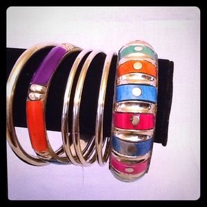 Multi colored bracelets