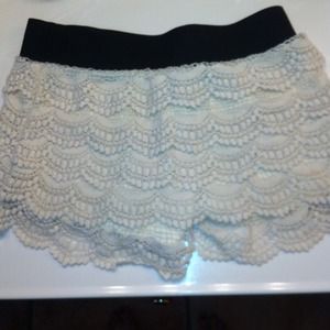 Off-white lace skort
