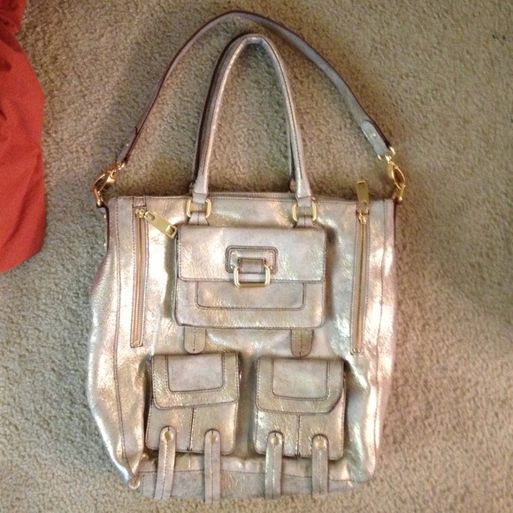 Steven by Steve Madden multi pocket metallic bag