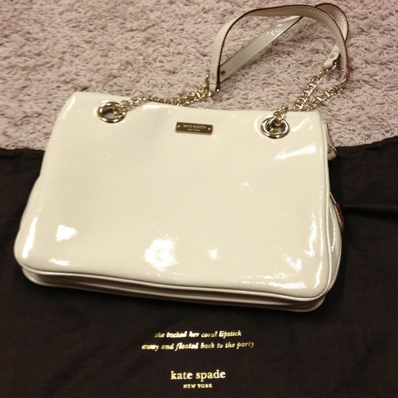 ❌SOLD❌Kate Spade white patent leather purse