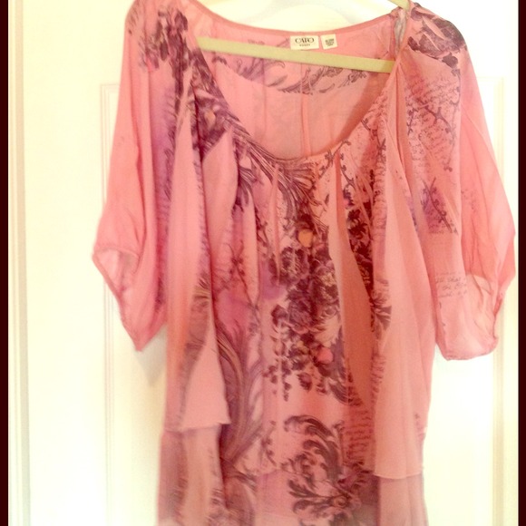 SOLD. Dusty rose layered top