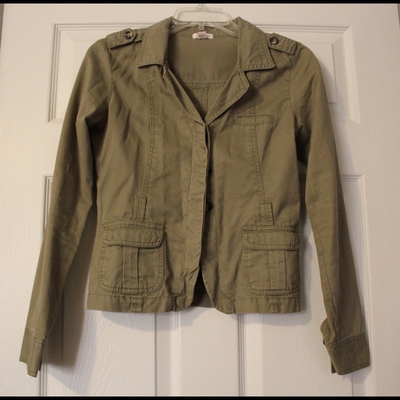 Khaki green cotton blazer