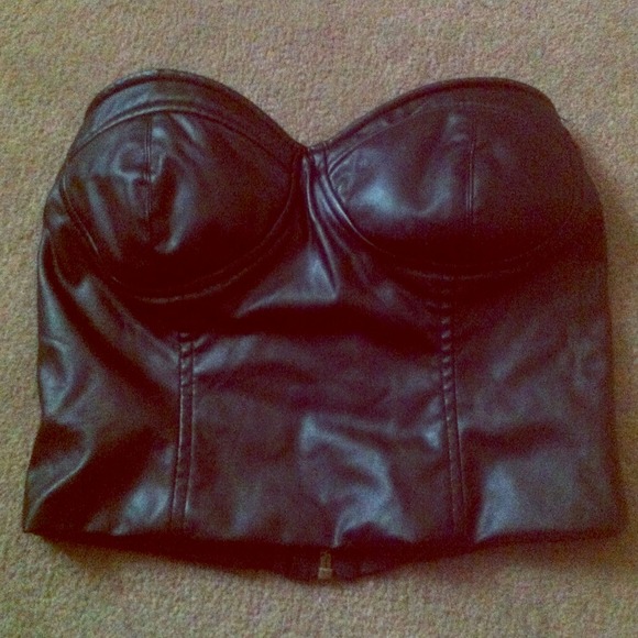*SOLD* Faux Leather bustier