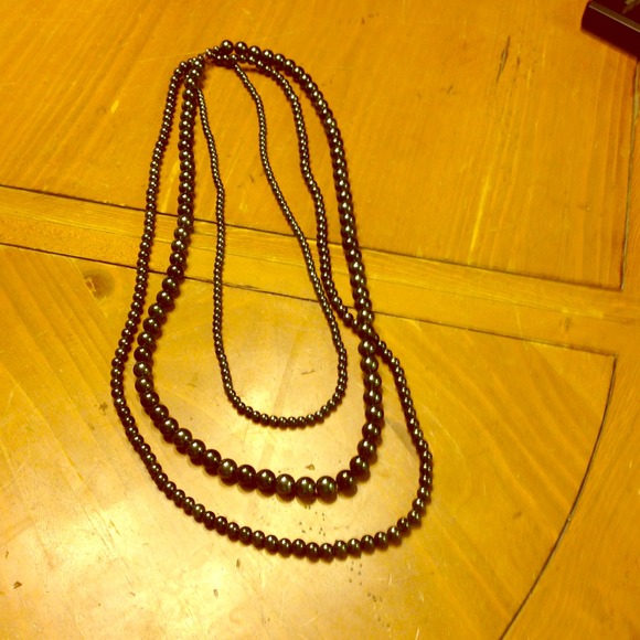 Three tiered black pearls from NY&C