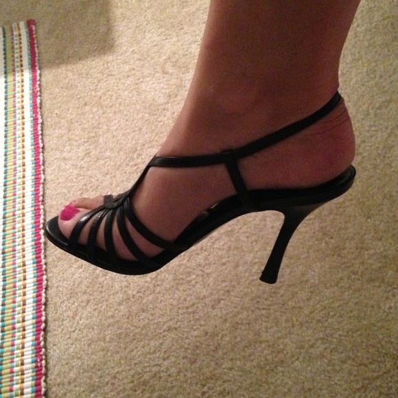 Aldo Black open toe shoes.