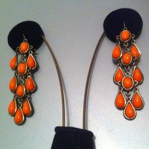 Beautiful orange earrings