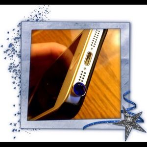 Diamond Style 3.5mm Blue Anti-dust Plug Dust Cover