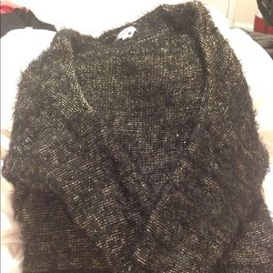 Gold and black viscose sweater