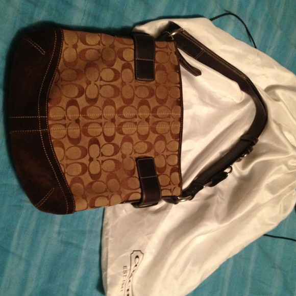 Authentic Suede Coach Bag - Picture 4 of 4