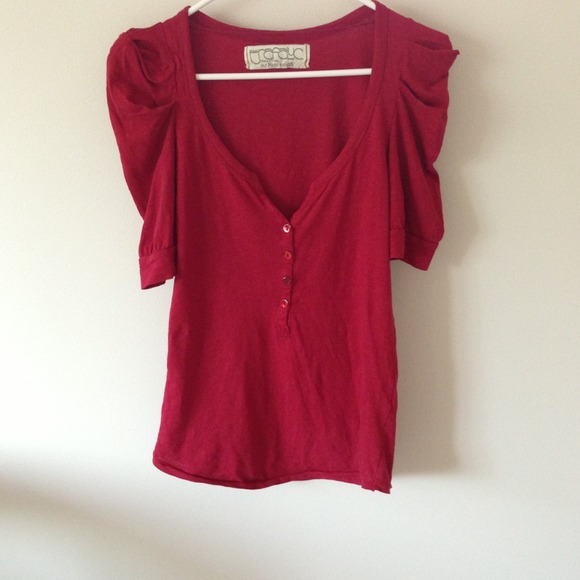 SOLD!! Zara Henley with ruched shoulder detail - Picture 2 of 3
