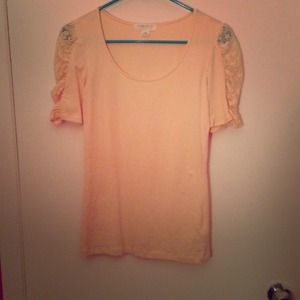 Salmon scoop neck