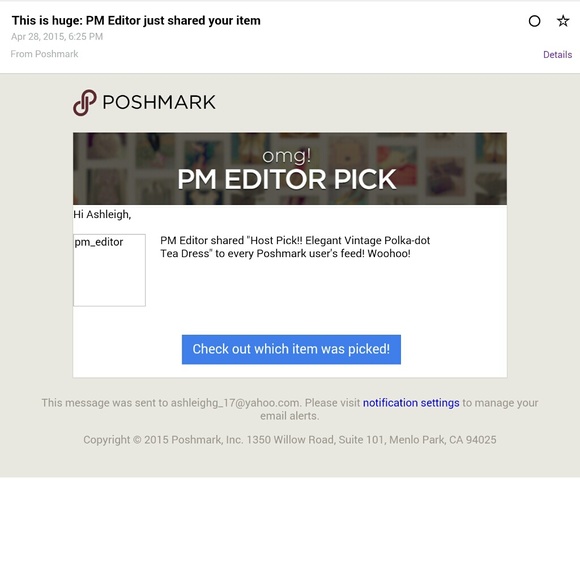 PM Editor Pick Elegant Polka-dot Tea Dress: SOLD - Picture 4 of 4