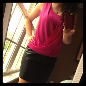 NWT Ann Taylor Pink Wrap Tank