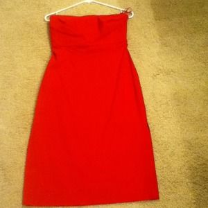 Express Strapless evening dress