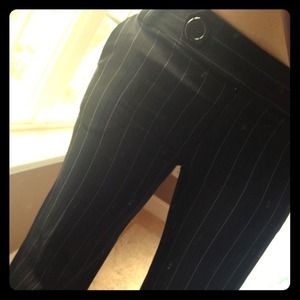 Black and White Pinstripe Dress Pants