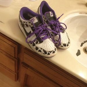 Purple black & white nikes