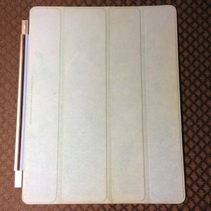 USED iPad case with magnetic strip connect. Suede