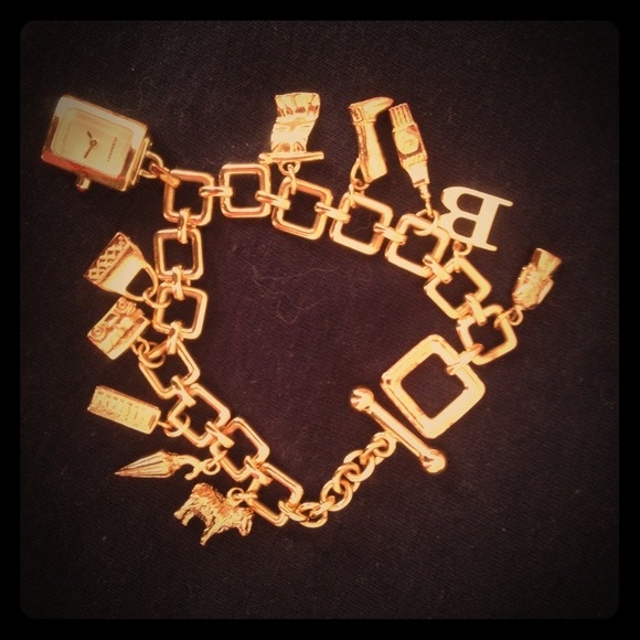 Authentic Burberry Gold Charm Bracelet