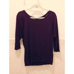 F21 Purple 3/4 Sleeve Shirt