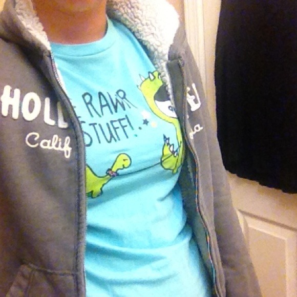 Hollister fur hoodie