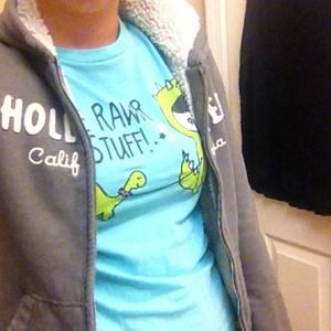 Hollister fur hoodie