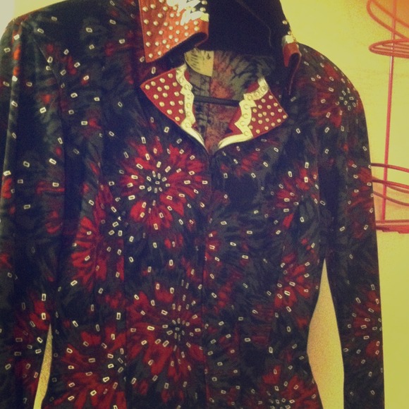 Red an black diamond blazer