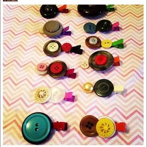 Antique button clips