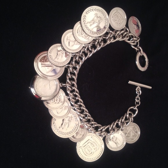 Authentic Burberry Silver Charm Bracelet