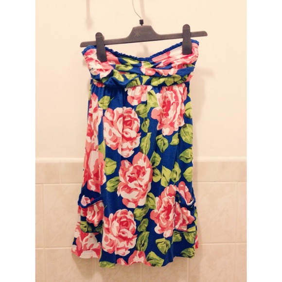 A&F Strapless Floral Dress - Picture 1 of 4