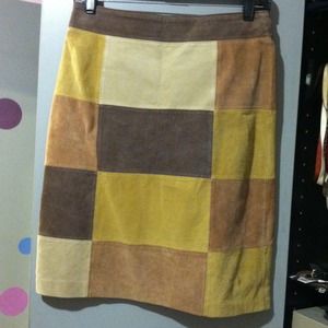 100% leather suede skirt