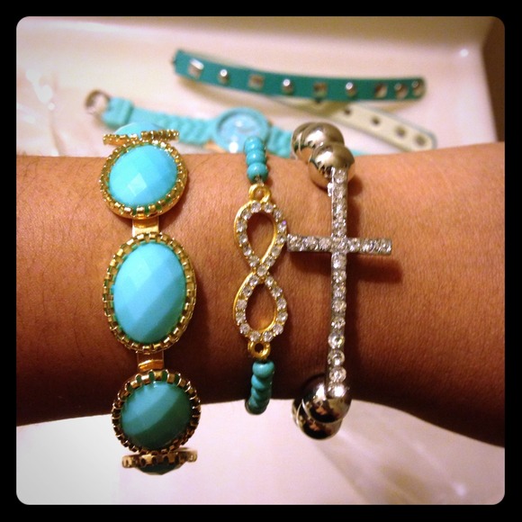teal arm candy
