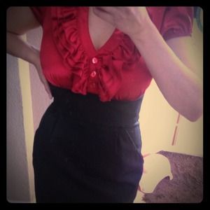 Sexy Red & Black Dress