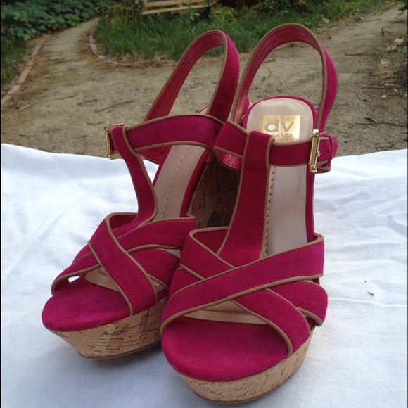 No longer avail-Dolce Vita suede platform sandals.