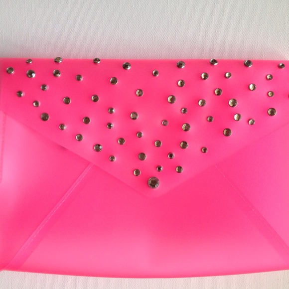 BNWOT Large Envelope Clutch w/ Gem Embellishments - Picture 1 of 3