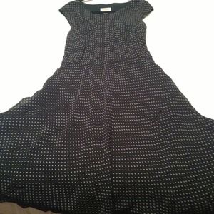 Talbots size 16 polka dot navy blue dress.