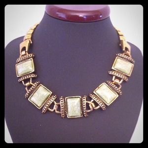 Jade n gold choker